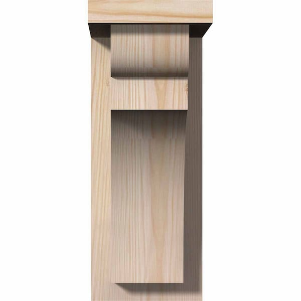 Yorktown Smooth Corbel W/Backplate, Douglas Fir, 5 1/2W X 10D X 14H